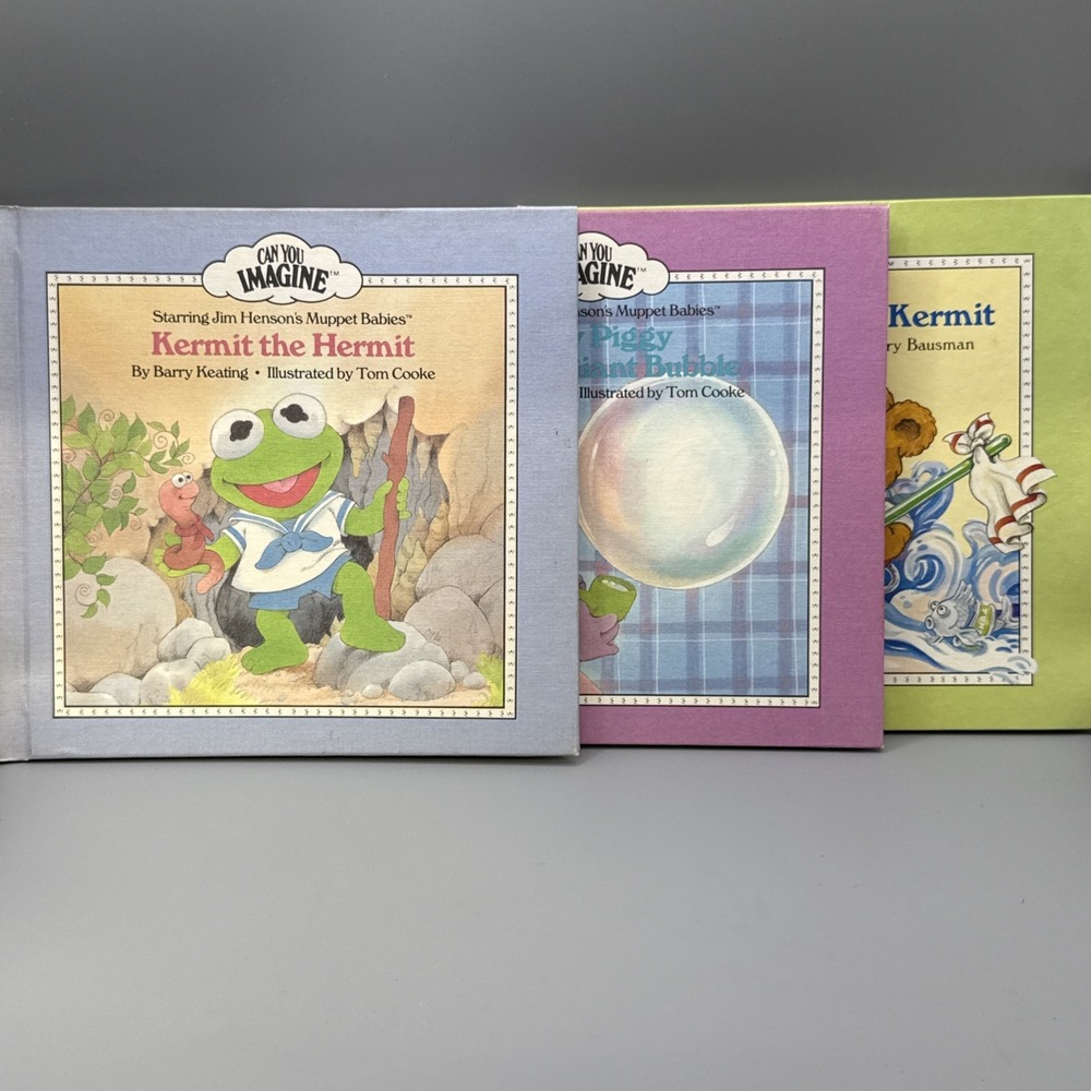 Vintage Muppet Babies Books Lot of 3 Jim Henson 1986 Weekly Reader Hardcover...